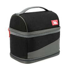 Expandable Lunch Cooler w/Ice Pack, Black/Gray, Insulated Food Bag