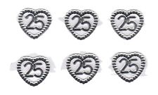 Silver 25 in a heart mini charm ornaments capias craft accessories