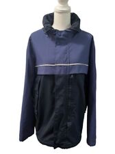 Nautica Full Zip Fleece Lined Color Block Reversible Hoodie Boating Jacket L