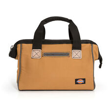 Dickies 12 in. Soft-Sided Canvas Construction Work Tool Bag, Tan 57030