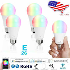 2/4PCS WiFi Smart Light LED Bulb Bulbs Dimmable RGB W/ Google Home /Alexa/IFTTT - US