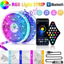 130ft Bluetooth 5050 RGB LED Strip Lights Remote USB Power Room Light Music Sync - Gretna - US