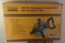 Vintage Tools Exchange FiberGlass 100ft Construction And Surveyor Tape. UNUSED!