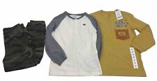 Carter's Kids' 3 Piece Longsleeve Set Tools Construction Tractor Camo Boys Sz 5T