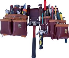 PRO-21 100% GRAIN LEATHER TOOL BELT, TOOL POUCHES, TOOL RIG FOR CONSTRUCTIONS