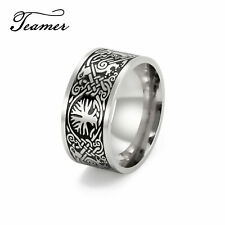 Vintage Tree of Life Ring Amulet Viking Celtic Knot Ring Stainless Steel Jewelry