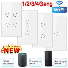 WiFi Switch Smart Home Touch RF Light Wall Panel For Alexa For Google 2/3/4 Gang - CN