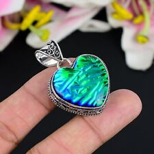 Australian Triplet Opal Gemstone Vintage 925 Sterling Silver Jewelry Pendant