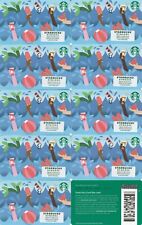 10 2022 STARBUCKS GIFT CARDS ~SUMMER FUN~NO VALUE PIN NUMBER COVERED