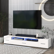 ON-TREND Minimalist TV Stand with Color Changing LED Lights, Modern Universal - Ontario - US