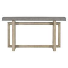 Contemporary Console Table w/Industrialinspired Concrete Wood Top Entryway Table - Flanders - US