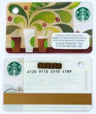 STARBUCKS Gift Card 2015 Mini Key Fob - Coffee Cups - No Value - I Combine Ship