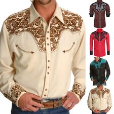 Men Tops Clothes Western Workwear Brand Breathable Button Down Clothing