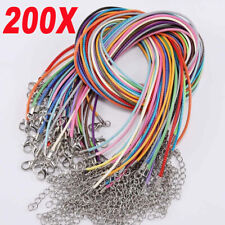 200x 18'' Wholesale Leather String Charm Necklace Cords Rope Bulk Cords Pendants