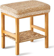 Foot Stool Natural Seagrass Hand Weave Poufs Square Ottoman Bench Modern Dressin - Toronto - Canada