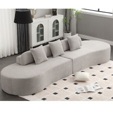 Modern Curved Combination Sofa w/3 Pillows Minimalist Sofa in Office Living Room - La Puente - US