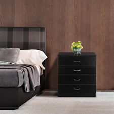 Elegant Black 4-Drawer Nightstand - Ideal for a Minimalist Look - Toronto - Canada