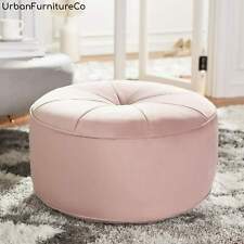 Modern Minimalist Round Velvet Chair Plush Pouffe Ottoman Footrest Living Room - Toronto - Canada