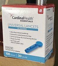 Cardinal Health Essentials 30 Gauge Universal Lancets 100 Count Exp. 8/2026 - Dearborn Heights - US