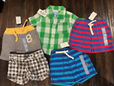 NWT BABY GAP BOYS 0-3 MONTHS SHORTS SHIRT SUMMER LOT NEW - 5 ITEMS