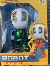 TALKING POSABLE SMART MINI ROBOT BODY KIDS TOYS STEM DIE-CAST Green #8971 USB - Waldorf - US