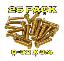 ☀️(25 pcs) Hillman #8-32 x 3/4 in. Knurled Head Thumb Screws, Brass Plated - Katy - US"