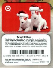 TARGET Bullseyes Wearing Santa Hats ( 2005 ) Gift Card ( $0 ) V1