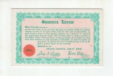 1941 Gag Gift Card Spooners License" Exhibit Supply Co Chicago"