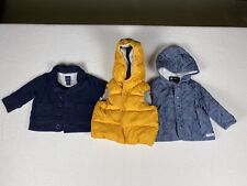 (3 Items) Baby Gap + Peanuts Hooded, Vest, Coat Jacket Size 3-6 M