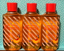 HONEYSUCKLE PEACH TEA shower gel body wash BATH & BODY WORKS 10 OZ X 3 SEALED