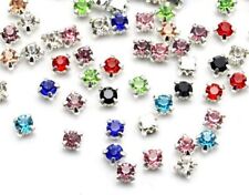 Sew On Glass Rhinestone Flatback Square Crystal DIY Craft Accessories 100/200Pcs