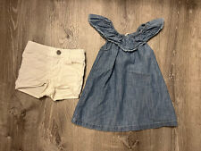 Lot of 2 Baby Gap Denim Items- Shorts and Dress- Size 2T- Pre-owned