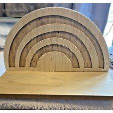 Wooden Rainbow Hanging Shelf, Minimalistic, Wooden Sun Shelf Crafts - Mumbai - India