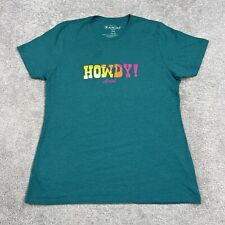 Ariat T-Shirt Womens 2XL Teal Green Howdy! Logo Short Sleeve Western Cowgirl