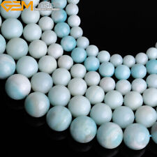 Natural Light Blue Amazonite Stone Beads For Women Jewelry Making 15 6mm 8mm"