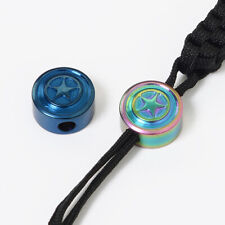 Colorful Star Pattern Titanium Alloy Knife Beads Paracord Rope EDC Accessories