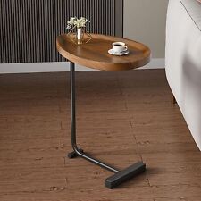 C Shaped End Table for Couch Modern Small Side Minimalist Brown Walnut - Mumbai - India