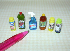 Miniature Cleaning Assortment (6 Items): DOLLHOUSE Miniatures 1:12 Scale