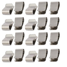 20pcs Stainless Steel Spring U Clip Silver Tone 21.4mm x 12mm - CN