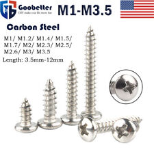 M1-M3.5 Phillips Cross Drive Pan Head Self Tapping/Drilling Screws Carbon Steel - Ontario - US