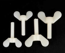 Thumb Wing Butterfly Screws Bolts White Nylon Plastic M5 M6 - CN