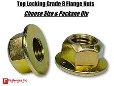 Grade 8 Top Locking Hex Flange / Frame Nuts Zinc Yellow (Choose Size & Qty) - Redding - US