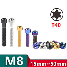 M8 Titanium Ti Bolt Torx T40 Colors Cap Screws Length 15/20/25/30/35/40/45/50mm - CN