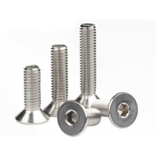 M6 M8 M10 Flat Head Socket Cap Screws Allen Bolts Hex Drive - A2 304 Stainless - CN