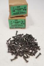 200 NOS USA Made #2-56 x 7/16 Slotted Flat Head IRON Machine Screws - CA"