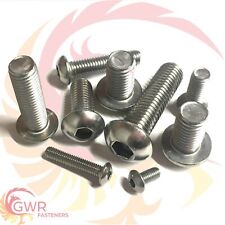 6 8 10 1/4 5/16 3/8 UNC SOCKET BUTTON HEAD SCREWS A2 STAINLESS STEEL ALLEN BOLTS - OSWESTRY - GB