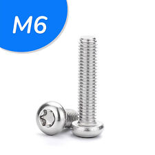 M6 Stainless Steel 6-Lobe Pan Head Machine Screws Hexalobular Star Torx A2 TX30 - CN