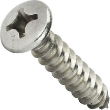 #12 Self Tapping Sheet Metal Screws Phillips Oval Head Stainless Steel All Sizes - West Hempstead - US