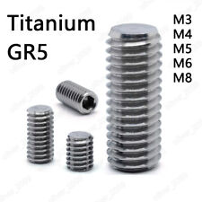 Titanium GR5 Hex Socket Set Screws Flat Point Grub Screws DIN913 M3 M4 M5 M6 M8 - CN