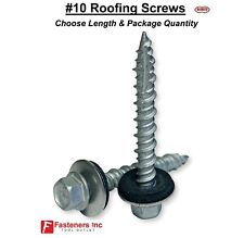 #10 Hex Rubber Washer Head PoleGripper Roofing Screws Galvanized / Coated - Redding - US